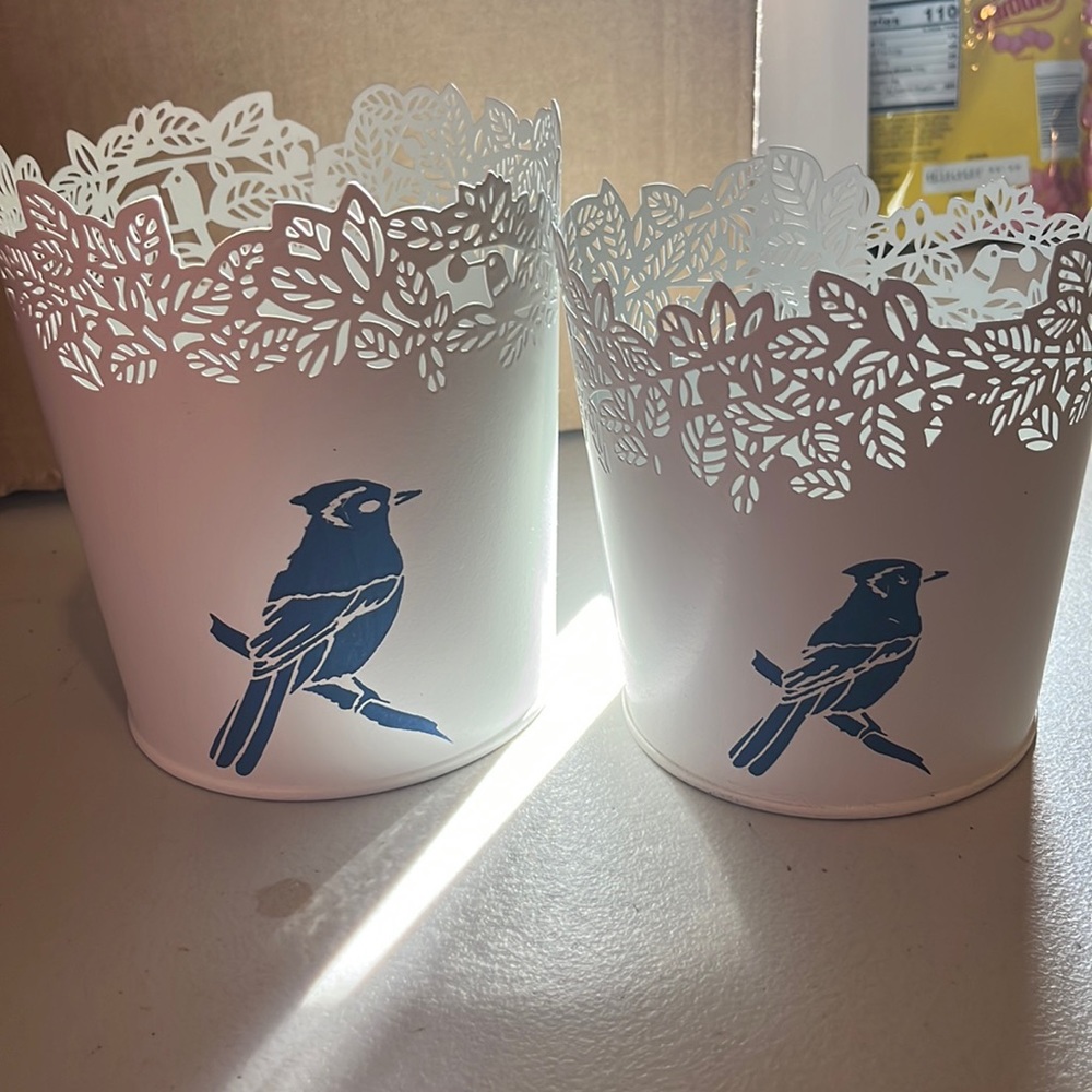 Set of Tin flower pots